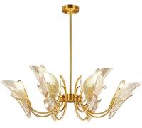 SXSLTSA Chandelier 3 Lights Modern Sputnik Industrial Pendant Lighting Fixture Gold Brass Ceiling Light Fixture,for Entryway Staircase
