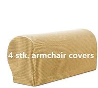 Sxspace Arm Rest Covers Sofa Set of 4 Stretch Armchair Couch Non-Slip Furniture Protector Slipcovers for Chair Sofa Couches Recliner (Dark Beige)
