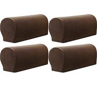 Sxspace Arm Rest Covers Sofa Set of 4 Stretch Armchair Couch Non-Slip Furniture Protector Slipcovers for Chair Sofa Couches Recliner (Coffee)
