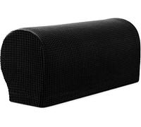 Sxspace Arm Rest Covers Sofa Set of 4 Stretch Armchair Couch Non-Slip Furniture Protector Slipcovers for Chair Sofa Couches Recliner (Black)