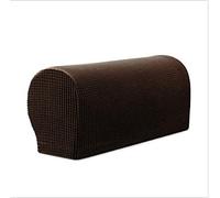 Sxspace Sofa Armrest Protectors for Armchairs, Sofas, Non-Slip Armchair, 2PCS/Set Fleece Premium Armrest Covers Stretchy Chair Sofa Couch Arm Protector Stretch Fit (Dark Coffee)