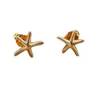 SXSWCH 14K Gold Plated Hypoallergenic Starfish Stud Earrings for Women - Lightweight Tragus & Dainty Gold/Silver/Rose Gold Jewelry, Unique Gift for Mother’s Day, Valentine’s Day & Daily Wear