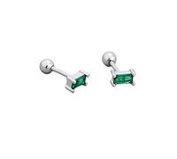 SXSWCH 18G Tiny Rectangle Stud Earrings for Women Girls 925 Sterling Silver Hypoallergenic Minimalist Cute Small Studs Cartilage Tragus 3mm Ball Screw Back Dainty Birthstone Jewelry Gifts Christmas