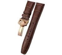 SXSWCH 20mm 21mm 22mm Cowhide Watch Band Replacement for IWC Portugieser Porotfino Family 'S Watches Strap Folding Buckle (Band Color : Blue Gold Clasp 1, Band Width : 22mm)