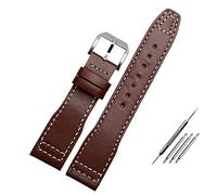 SXSWCH 20mm 21mm Brown Black Men Watchband For IWC Pilot Mark XVIII IW327004 IW377714 Watch Strap Calf Genuine Leather Bracelet