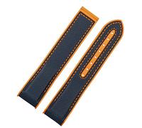 SXSWCH 20mm 22mm Black Blue Orange Fabric Nylon Rubber Watch Band for Omega Seamaster 300 Ocean Watchband Buckle Tools Silicone Strap (Color : Black Orange-RD, Size : 22mm)