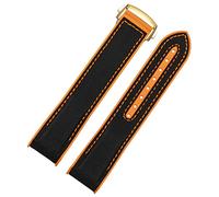 SXSWCH 20mm 22mm Black Blue Orange Fabric Nylon Rubber Watch Band for Omega Seamaster 300 Ocean Watchband Buckle Tools Silicone Strap (Color : Black Orange-RD, Size : 22mm)