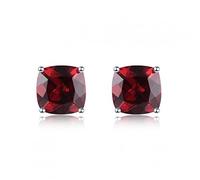 SXSWCH 3.29ct genuine peridot 925 stud earrings cushion 7mm green gems fine elegant jewelry