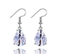 SXSWCH 925 Drop Earrings For Women 10x14mm Water Drop Topaz Gemstone Wedding Earrings With Stones Fashion Jewelry Gifts