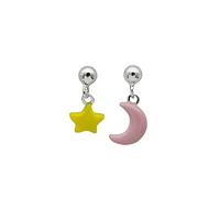 SXSWCH 925 Fashion Candy Color Star Moon Earrings Christmas Party Banquet Earrings High-end earrings