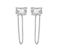 SXSWCH 925 Sterling Silver Moonstone Teardrop Drop Earring, Blue Crystal Dangle Earrings, Vintage Hook Dangling Earrings, Jewelry Gift for Women
