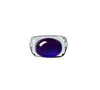 SXSWCH 925 Sterling Silver Open Agate Emerald Ring 2.5ct Women's Created Emerald Rings Sapphire Rings for Women May Birthstone Ring September Birthstone Ring Emerald Cut Engagement Ring（Blue）