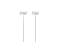 SXSWCH 925 Sterling Silver Twist Linear Drop Earring, Moonstone Dangle Earrings, Dainty Huggie Hoop Dangling Earrings for Women Wedding Party