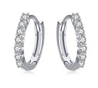 SXSWCH Dazzling Crystal Circle Round Hoop Earrings for Women Jewelry