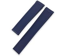 SXSWCH for AQUARACER 300 WAY201B Calibre 20mm 22mm Rubber Silicone Watch Strap Waterproof Bracelet Watchband (Color : Blue no Buckle, Size : 22mm)