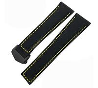 SXSWCH for Carrera AQUARACER 20mm 22mm Watch Bracelets Canvas Nylon Leather Watch Strap Fold Buckle Black Watch Band (Color : Black Blue Rose, Size : 22mm)