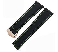 SXSWCH for Carrera AQUARACER 20mm 22mm Watch Bracelets Canvas Nylon Leather Watch Strap Fold Buckle Black Watch Band (Color : Black Blue Rose, Size : 22mm)