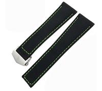 SXSWCH for Carrera AQUARACER 20mm 22mm Watch Bracelets Canvas Nylon Leather Watch Strap Fold Buckle Black Watch Band (Color : Black Blue Rose, Size : 22mm)