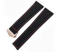 SXSWCH for Carrera AQUARACER 20mm 22mm Watch Bracelets Canvas Nylon Leather Watch Strap Fold Buckle Black Watch Band (Color : Black Blue Rose, Size : 22mm)