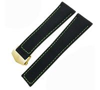 SXSWCH for Carrera AQUARACER 20mm 22mm Watch Bracelets Canvas Nylon Leather Watch Strap Fold Buckle Black Watch Band (Color : Black Blue Rose, Size : 22mm)