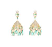 SXSWCH French Palace Earrings S925 Silver Needle Zircon Inlaid Earrings