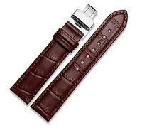 SXSWCH Genuine leather watchband With Butterfly Clasp Bands Croco Bracelet for men straps 12 13 14 15 16 17 18 19 20 21 22 23 24 mm