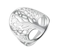 SXSWCH Girl Products Beautiful 925 Sterling silver tree of life ring hollow noble women lady design gift men unisex-T15 Gifts