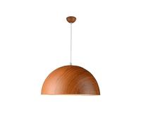 SXSWCH Imitation Wood Grain Pendant Light Marble Pattern Chandelier Single Metal Lampshade Adjustable E27 Base Industrial Ceiling Hanging Lamp for Kitchen Island Bedroom Study Dining Room
