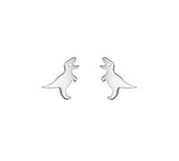 SXSWCH Mini Cute Dinosaur Stud Earrings for Women Girls Men Sterling Silver Hypoallergenic Tiny Dragon Brontosaurus Animal Cartilage Tragus Post Fashion Minimalist Jewelry