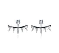 SXSWCH Pure 925 Sterling Silver Jewelry Coconut Leaf Trendy Stud Earrings For Women