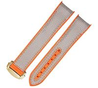 SXSWCH Silicone Nylon Rubber Watch Strap for Omega Seahorse 300 Quarter Orange Ocean Universe 600 Black Grey 20mm 22mm Watch Band (Color : Purple Green, Size : 22mm)