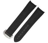 SXSWCH Silicone Nylon Rubber Watch Strap for Omega Seahorse 300 Quarter Orange Ocean Universe 600 Black Grey 20mm 22mm Watch Band (Color : Purple Green, Size : 22mm)