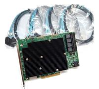 SXTAIGOOD SAS9300-16i LSI 9300-16i16-Port 12Gb/s SAS-3 SAS/SATA PCIe HBA IT Model ZFS TrueNAS UnRAID 4*SFF-8643 SATA Cable