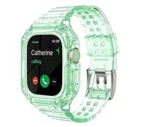 SXTDDSP Compatible with Apple Watch Bands 38mm 40mm 41mm 42mm 44mm 45mm, Clear Sport Band for iWatch Series 9/8/7/6/5/4/3/2/1/SE