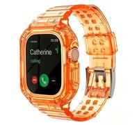 SXTDDSP Compatible with Clear Apple Watch Band 49mm 46mm 45mm 44mm 42mm 41mm 40mm 38mm for Women Men, Sport Strap Case for iWatch Ultra 3 2 1 Series 11 10 9 8 7 SE 6 5 4 3 2 1