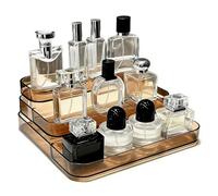 SXTDKMJ 3 Tier Acrylic Display Stand, Perfume Organiser Trinket Shelf for Craft Fairs Collectibles Spices Cupcake Plant