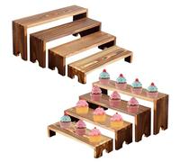 SXTDKMJ 8pcs Wooden Display Stand, Buffet Risers Display Shelves Tiered Display Stand For Cupcakes Desserts Crafts Collections