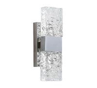 Sxtiger Nordic Silver Crystal Wall Light, Modern 3-Color LED Wall Sconces Lamp, for Living Room Bedroom Kitchen Corridor Indoor Lighting (Silver, Regular Size)