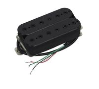 SXTYOPT Ceramic Double Coil Humbucker Pickup Electric Guitar Passive Pickup Bridge or Neck Position 4-Wires Electric Guitar Instrument Pickups(52 Bridge Black)