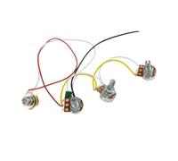 SXTYOPT Guitar Harness Wiring Harness Pre wire Kit Replaceable Single Tone Dual Volume 250K Resistors Guitar Accessories