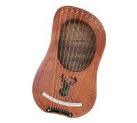 SXTYYH 10,16,19,21,24 String Lyre Harp, Mahogany Body Portable Beginner Lap Harp with Tuning Wrench Spare String Carrying Case Cleaning Cloth Musical Instrument(10-string wood color A)