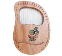 SXTYYH 10,16,19,21,24 String Lyre Harp, Mahogany Body Portable Beginner Lap Harp with Tuning Wrench Spare String Carrying Case Cleaning Cloth Musical Instrument(16-string ginkgo biloba A)