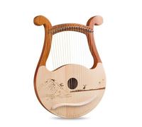 SXTYYH 19/21 String Lyre Harp, Musical Instrument Lap Harp Portable Mahogany Body Metal String for Beginner Easy To Learn(19-note Spruce Model A)