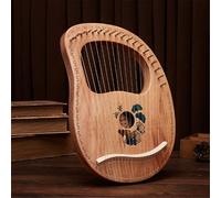 SXTYYH 19 Strings Lyre Harp Mahogany Body Beginner Lap Harp Portable Musical Instrument for Music Lovers, Adult, Kids Harp(19-tone apricot leaf)