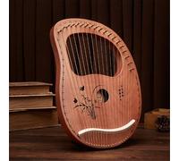 SXTYYH 19 Strings Lyre Harp Mahogany Body Beginner Lap Harp Portable Musical Instrument for Music Lovers, Adult, Kids Harp(19-tone leaf A)