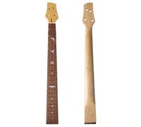 SXTYYH 4 Strings Right Hand 22 Frets Guitar Neck Canadian Maple Rosewood Fingerboard Diy Jazz Bass Neck Universal Guitar Replacement for Electric Guitar Neck