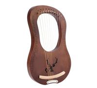 SXTYYH 7,10 Metal Strings Lyre Harp Mahogany Lap Harp with Picks, Tuning Wrench, Cleaning Cloth for Beginner Adult Kids(10 noter C)