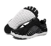 SXTYYH Barefoot Shoes Women Breathable and Non-Slip Flexible Kung Fu Tai Chi Shoes for Training, Fitness Martial Arts Comfort Grounding(Black,8 UK)