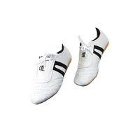 SXTYYH Breathable Taekwondo Shoes Men and Women Kung Fu Shoes for Tai Chi, Martial Arts Karate Lightweight Leather for Daily Exercises Training(3.5UK,Black straps)