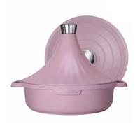 SXTYYH Cast Aluminum Large Capacity Tagine Pot for Cooking Traditional Moroccan Tajine Pot for Delicious Meals, Preserves Nutrients Seafood Pot(Purple)
